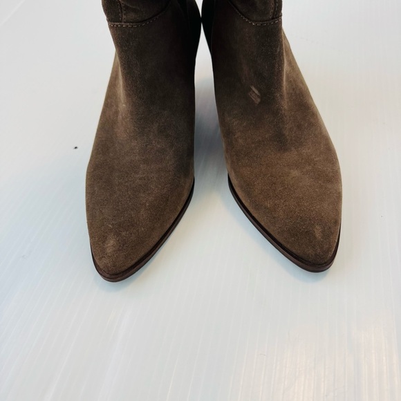 Lucky Brand Women's Fukko Mid-Calf Boots Brown Suede Heeled Boots - Picture 7 of 9